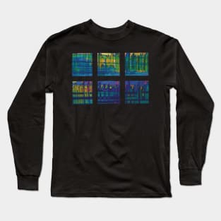 Liminal Space Blue Abstraction through 6 windows Long Sleeve T-Shirt